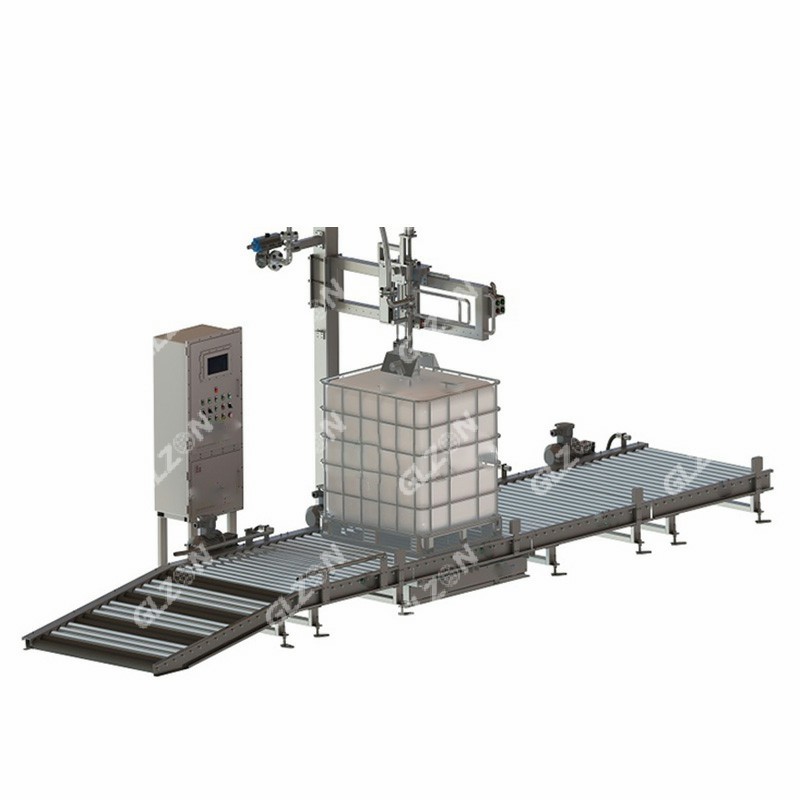 1000公斤IBC噸桶人工上桶灌裝機 不飽和樹脂灌裝機自動灌裝生產(chǎn)線