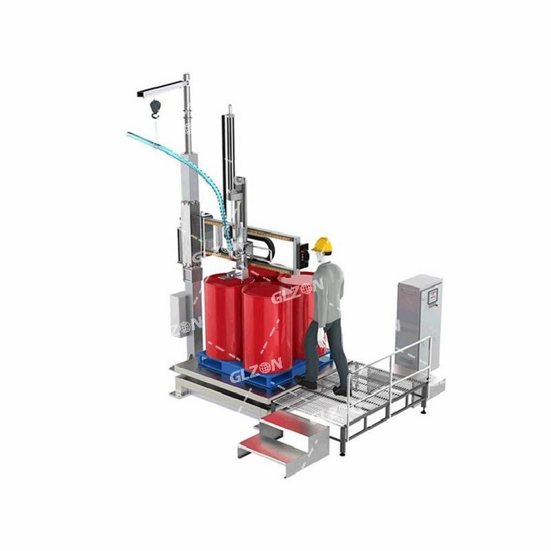 氟丙樹脂裝桶機(jī),200升醫(yī)藥裝桶機(jī)