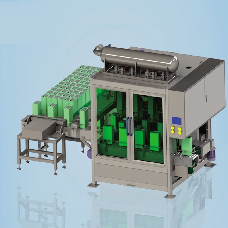 25升自動方桶灌裝、旋蓋、貼標生產線